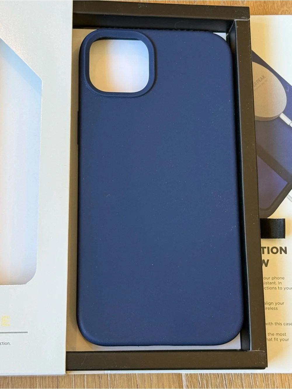 New Base Liquid Silicone MagCharge Enabled Case for iPhone 14 Max - Navy Blue